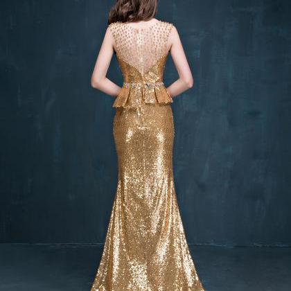 Formal Dress Mermaid Evening Dress Sequins Prom..